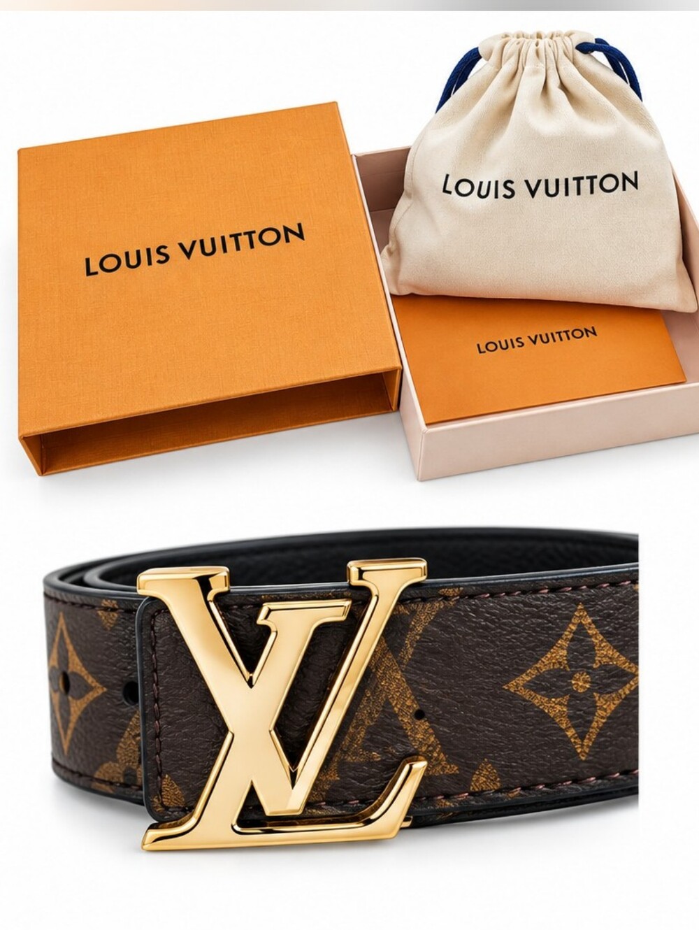 Louis Vuitton reversible Monogram canvas belt